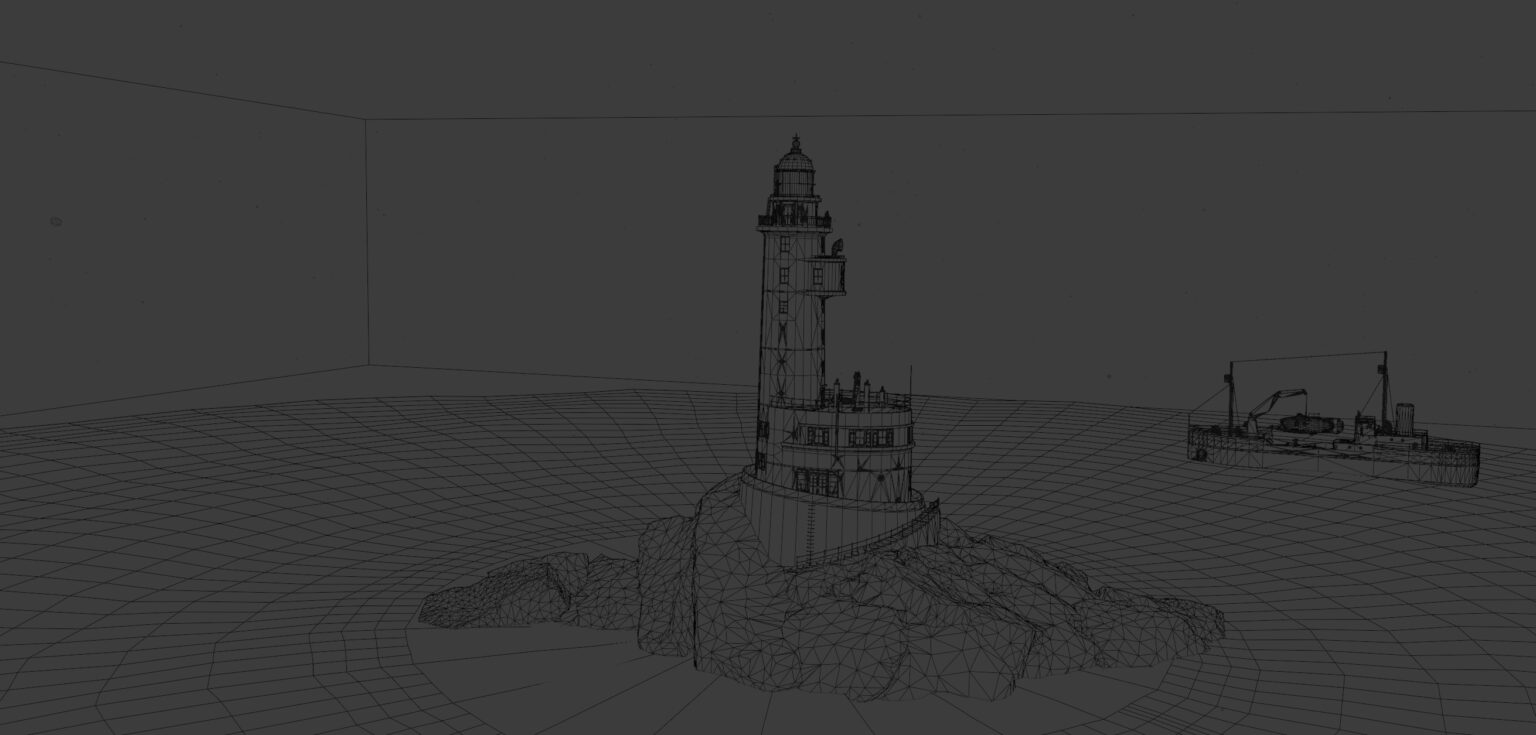 light station creative_wireframe lighthouse